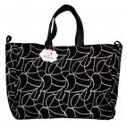 Borsa Iris bianca e nero double face